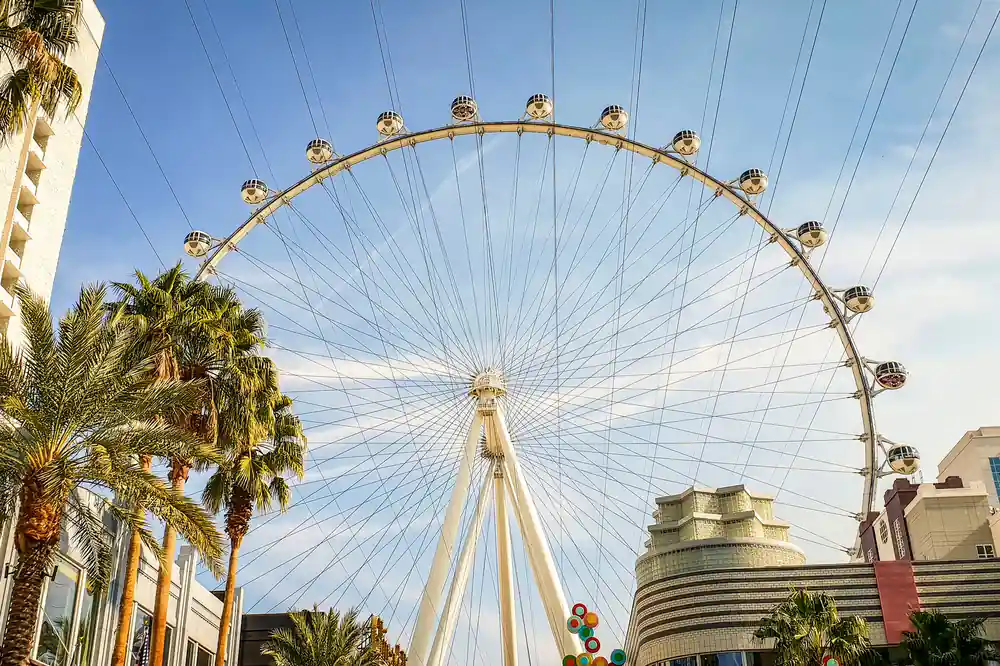 The observation wheel from the promenade below